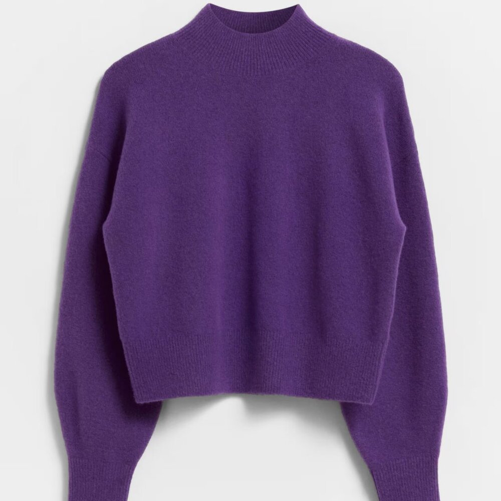 And Other Stories Purple Mockneck Sweater - Size Small - Picture 6 of 6